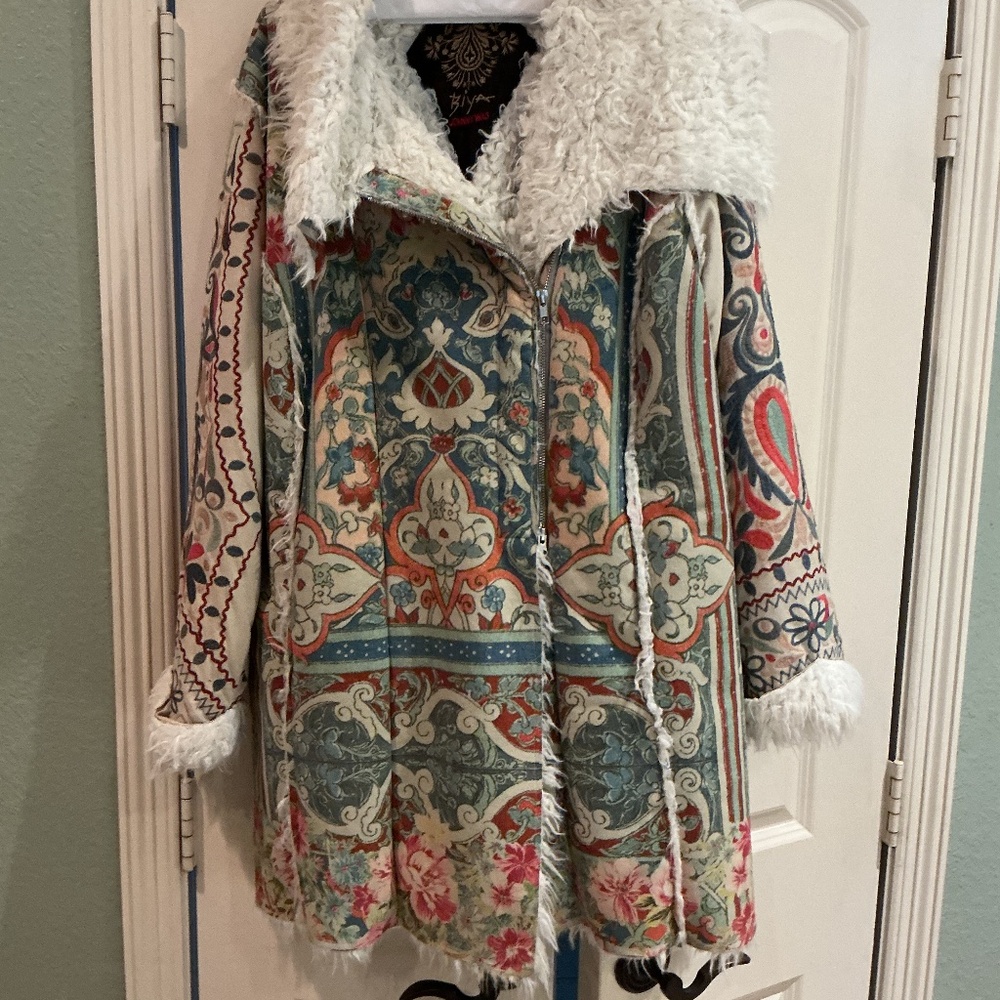 Beautiful Johnny Was Faux Suede Car Coat
